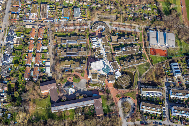 Gelsenkirchen230211482 | Luftbild, Evang. Gesamtschule Bismarck (EGG), Sporthalle Trinenkamp, Bismarck, Gelsenkirchen, Ruhrgebiet, Nordrhein-Westfalen, Deutschland