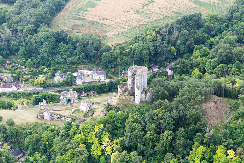 Vue aérienne: Vue de la ville à Lavardin dans le département Loir et Cher, France. Photo: IMG_101153.jpg prise le 24/06/2017 par Werner Riehm/FLY-FOTO.euRésolution de l'original: 5472 x 3648 px