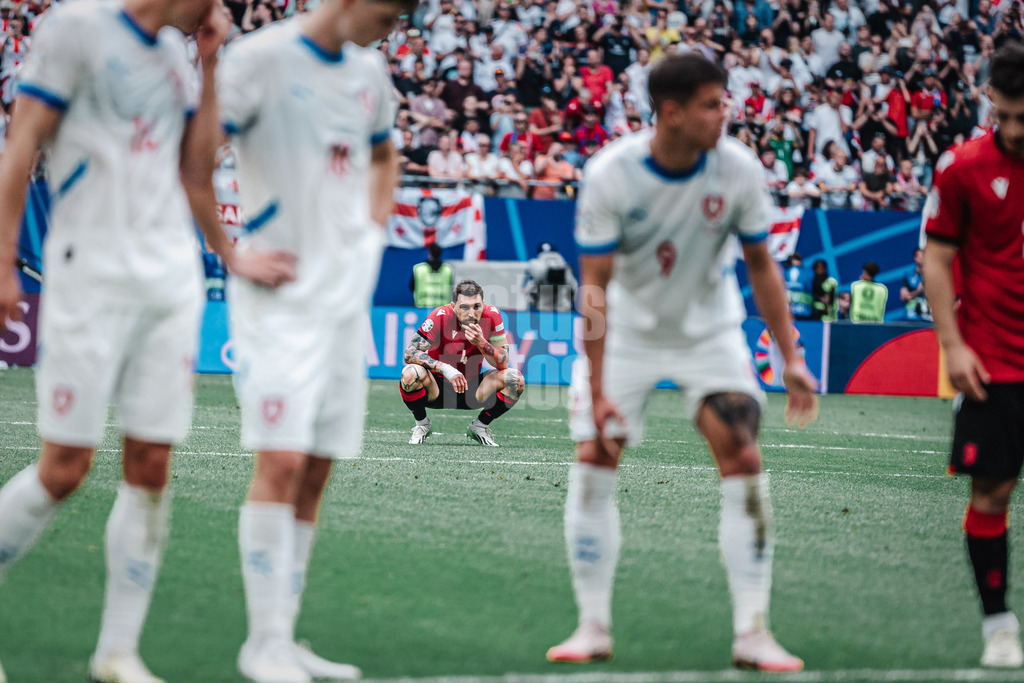 Fußball | Herren | UEFA-Fußball-Europameisterschaft 2024 | Gruppe B | Kroatien vs. Albanien | 19.06.2024 | Guram Kashia (#4, Georgien) wartet gespannt auf den Elfmeter
