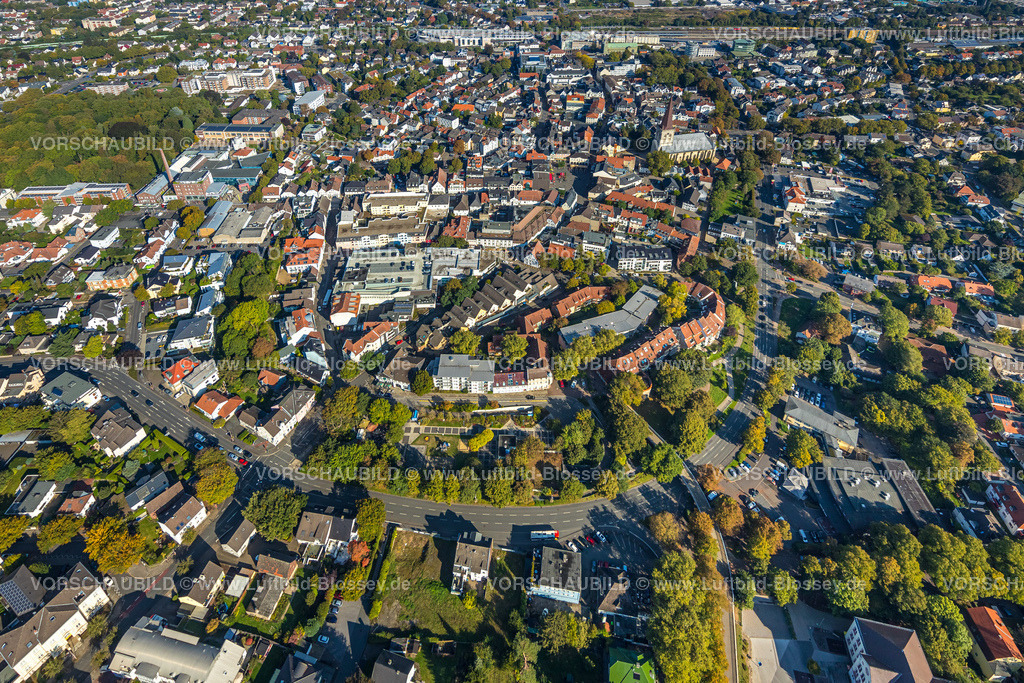 Unna220900309 | Luftbild, City, Stadtkirche in der Altstadt, Lindenbrauerei, Unna, Ruhrgebiet, Nordrhein-Westfalen, Deutschland