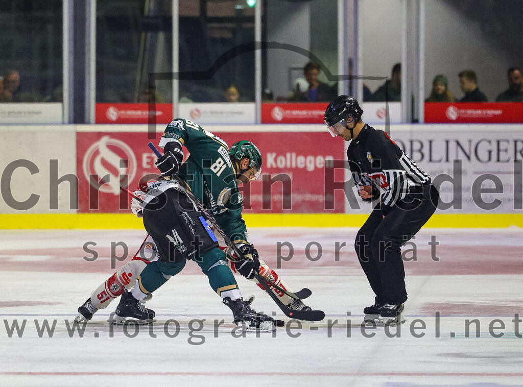 2025-09-12_089_TSV_Erding_gegen_EV_Landshut | Erding, Deutschland, 12.09.2025:Eishockey, Oberliga Süd 2025 / 2026, Testspiel, TSV Erding gegen EV Landshut, Endergebnis: 4:6Maximilian Forster (Erding Gladiators, #81)Foto: Christian Riedel / fotografie-riedel.net