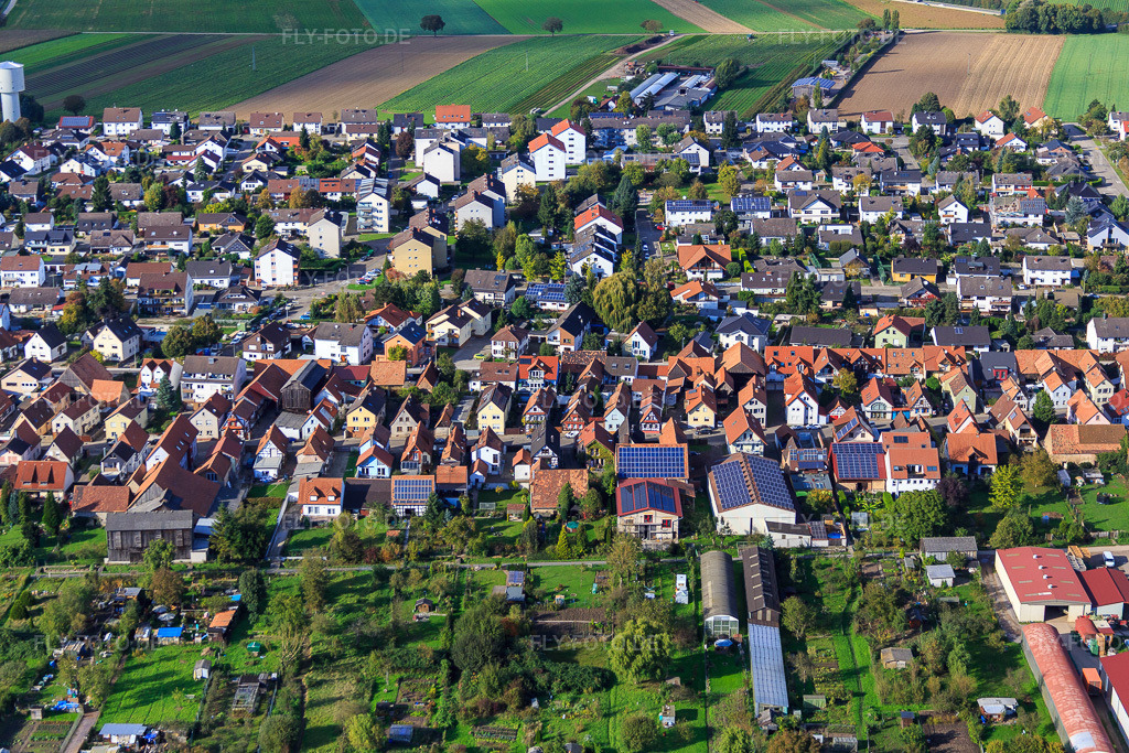 Luftbild: DBK in den Unterkandler Gärten in Kandel im Bundesland Rheinland-Pfalz in Deutschland. Foto: IMG_074530.jpg vom 14.10.2014 durch Werner Riehm/FLY-FOTO.de