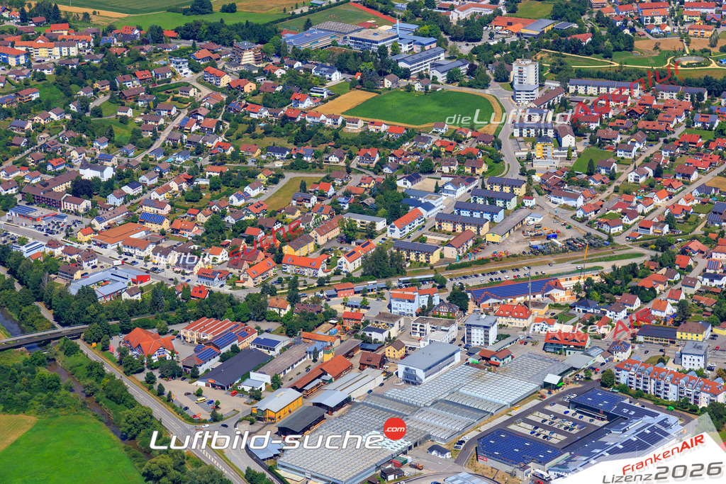 Die Luftaufnahme der Stadt Bogen wurde 2017 vom Flugzeug heraus erstellt ( keine Drohne )- hohe Auflösung für beste Qualität