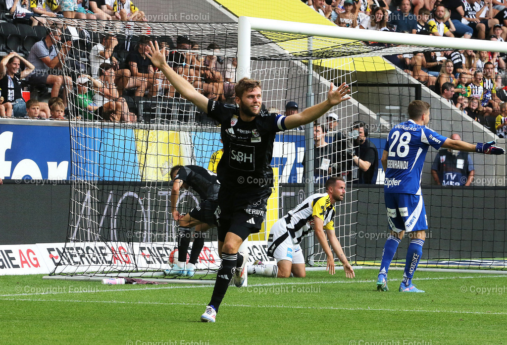 A_LUI_02092024_04 | SPORT,FUSSBALL,ADMIRAL BUNDESLIGA LASK-RZ PELLETS WAC 01.09.24 IM BILD: TORJUBEL  DOMINIK BAUMGARTNER  (WAC) FOTO:FOTOLUI/MW
