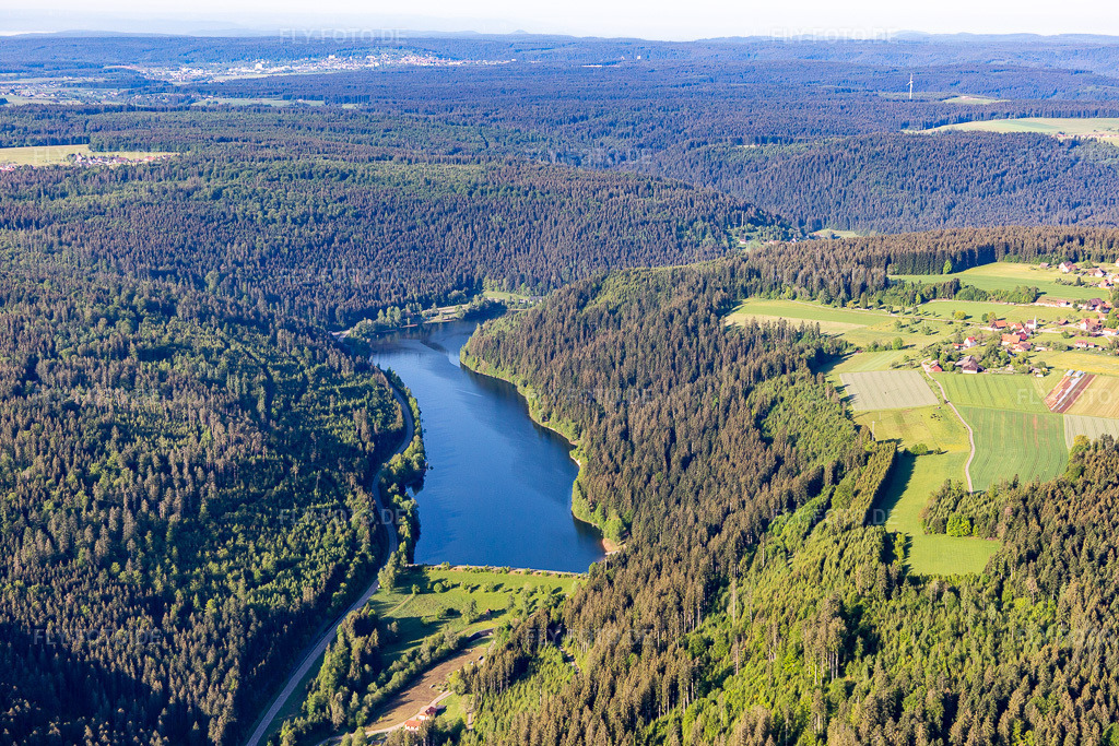 Luftbild: Nagoldtalsperre in Grömbach im Bundesland Baden-Württemberg in Deutschland. Foto: IMG_114361.jpg vom 30.05.2019 durch Werner Riehm/FLY-FOTO.de