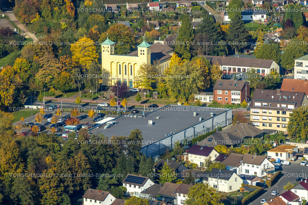 Gladbeck221005178 | Luftbild, St. Marien Kirche, Brauck, Gladbeck, Ruhrgebiet, Nordrhein-Westfalen, Deutschland