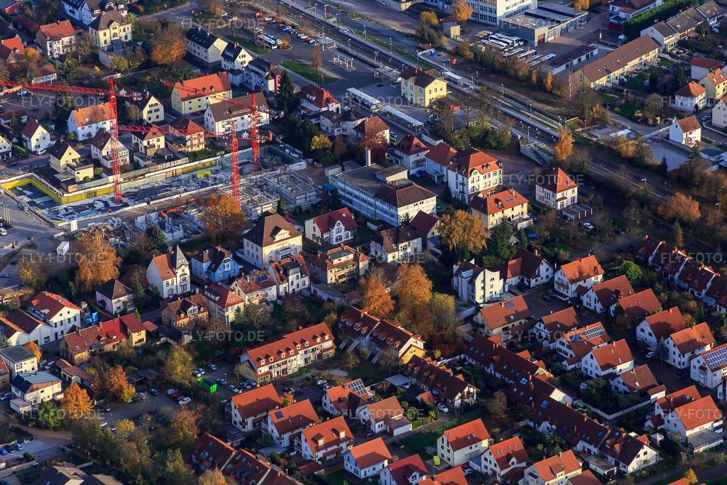 Luftbild: Baustelle für Im Stadtkern in Kandel im Bundesland Rheinland-Pfalz in Deutschland. Foto: IMG_085208.jpg vom 08.11.2015 durch Werner Riehm/FLY-FOTO.de