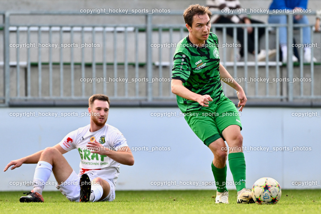 SC Landskron vs. Rapid Lienz | #15 Matej Verstovsek Rapid Lienz, #8 Philipp Gatti SC Landskron, SC Landskron vs. Rapid Lienz, SC Landskron vs. Rapid Lienz am 22.09.2024 in Villach (Sportanlage Landskron), Austria, (Photo by Bernd Stefan)