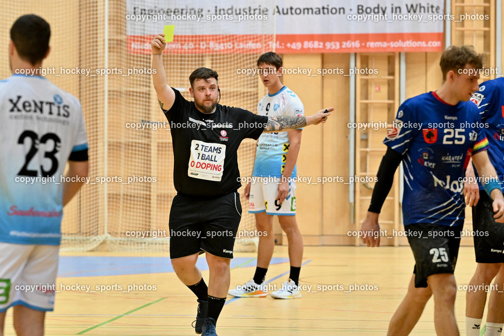 SC Ferlach vs. HSG Bärnbach/Köflach 30.3.2024 | LÖSCHNIG Raphael Referee, SC Ferlach vs. HSG Bärnbach/Köflach 30.3.2024, SC Ferlach vs. HSG Bärnbach/Köflach am 30.03.2024 in Ferlach (Ballspielhalle Ferlach), Austria, (Photo by Bernd Stefan)