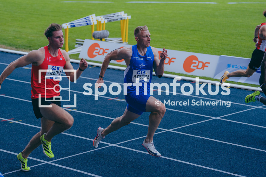 Deutsche Meisterschaften der Frauen und Männer 2026 | Max Fischer, TV Wattenscheid 01, 100-Meter-Lauf, Vorlauf, Deutsche Meisterschaften der Frauen und Männer 2026, Lohrheidestadion Bochum-Wattenscheid, 25.07.2026. Foto: Marcel Schwering / sportimfokus - Realisiert mit Pictrs.com