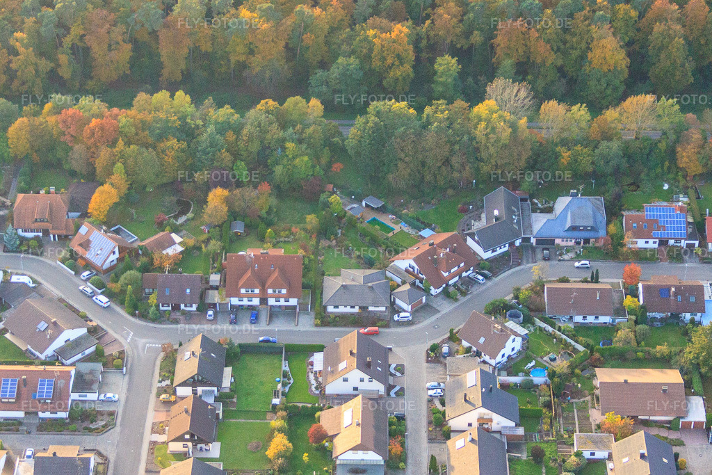 Luftbild: Südring x Pfarrer-Löser-Straße in Rülzheim im Bundesland Rheinland-Pfalz in Deutschland. Foto: IMG_60324.jpg vom 22.10.2013 durch Werner Riehm/FLY-FOTO.de