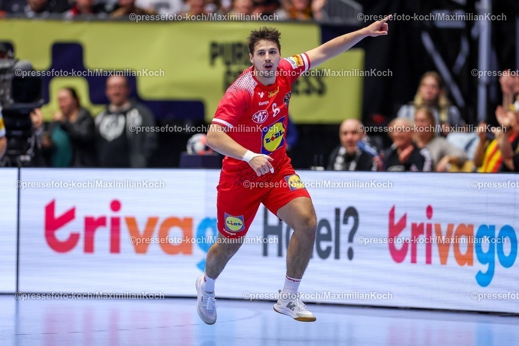 EHF19012601065 | 19.01.2026, Handball, Men's EHF EURO 2026, Österreich - Serbien, Jyske Bank Boxen in Herning, Dänemark, Preliminary Round:  Markus Mahr (Austria #06) jubelnd