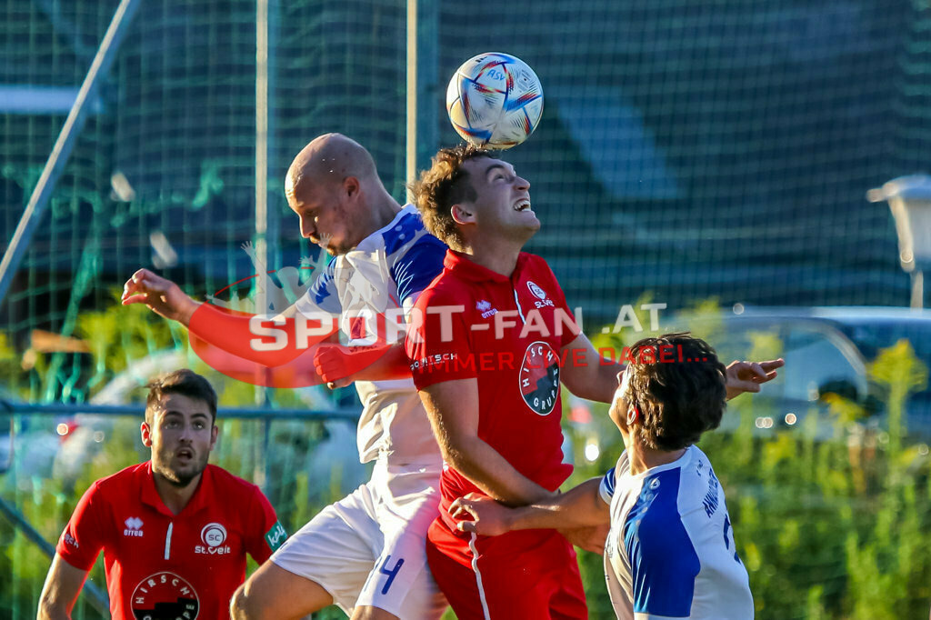 ASV Klagenfurt - SC St Veit 1-6, Unterliga Ost  3. Runde | Moritz Kirbach (SC St. Veit #12) Martin Linder (ASV Klagenfurt #14) ASV Klagenfurt - SC St Veit 1-6 am 11.08.2023 in Klagenfurt
(Sportplatz Annabichl), Austria, (Photo by Ernst Krawagner sport-fan.at) - Realisiert mit Pictrs.com
