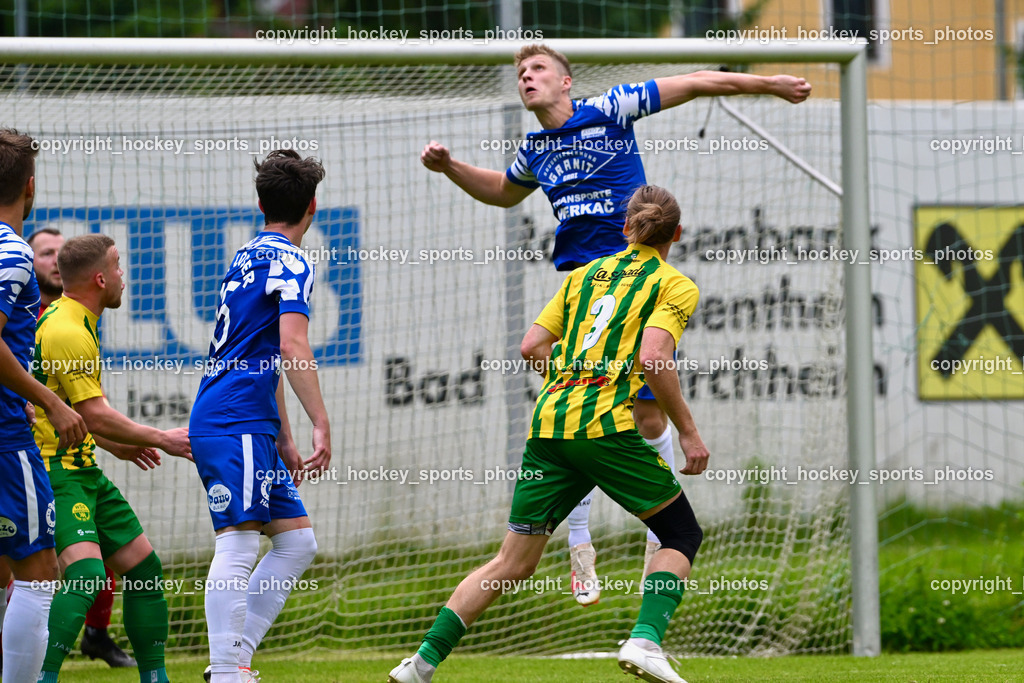 WSG Radenthein vs. St. Michael ob Bleiburg | #11 Tobias Suschnig St. Michael ob Bleiburg, #5 Sebastian Visotschnig St. Michael ob Bleiburg, #3 Max Unterwandling WSG Radenthein, WSG Radenthein vs. St. Michael ob Bleiburg, WSG Radenthein vs. St. Michael ob Bleiburg  am 15.06.2024 in Radenthein (Sportplatz Radenthein), Austria, (Photo by Bernd Stefan)