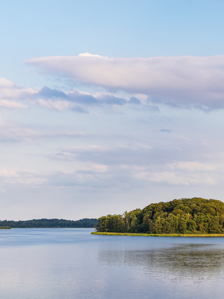 Ausblick mit See und Bäumen in Seedorf am Schaalsee | Ausblick mit See und Bäumen in Seedorf am Schaalsee.