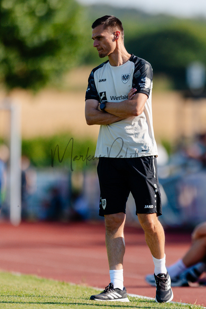 Testspiel, Saison 2026/27: SC Preußen Münster - Kickers Emden | Billerbeck, 10.07.2026: Testspiel, SC Preußen Münster gegen Kickers Emden auf der Anlage des DJK Billerbeck in Billerbeck. Foto: sportfotografie.ms | Markus Paletta - Realisiert mit Pictrs.com