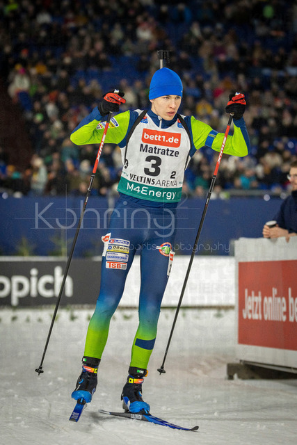 bett1.de WTC Biathlon auf Schalke, 28.12.2025 | Justus Hövel (Team Deutschland) bei der World Team Challenge (bett1.de WTC Biathlon auf Schalke) am 28.12.2025 in der Veltins-Arena in Gelsenkirchen (Deutschland). 