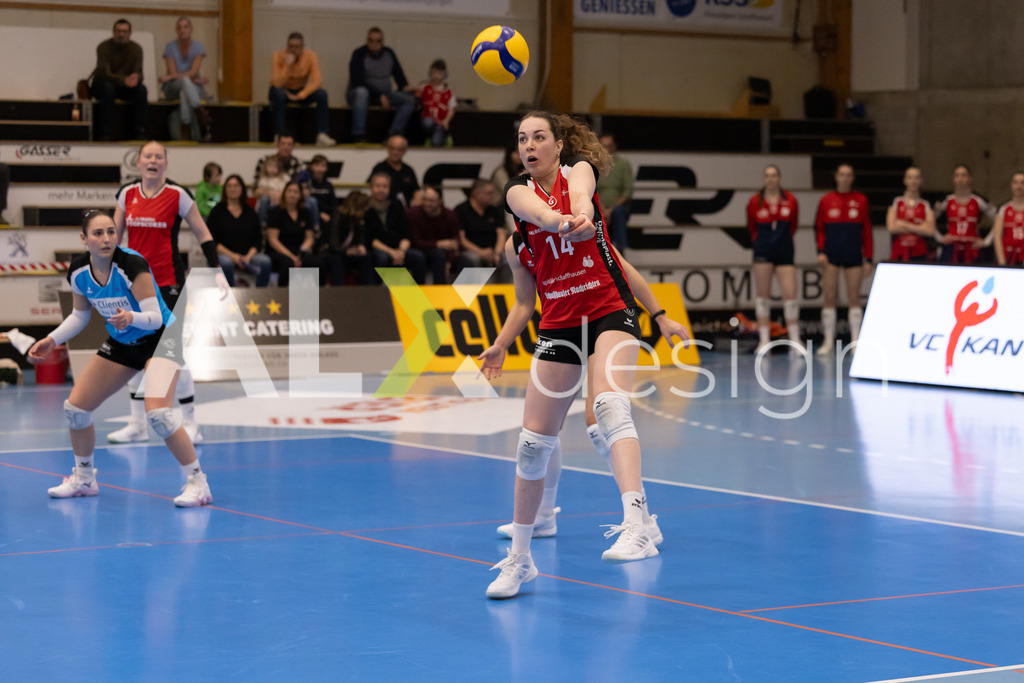 Volleyball I Frauen I Saison 2025-2026 I Volleyball NLA | Women I 1/2 Finals I  VC Kanti Schaffhausen - Sm'Aesch Pfeffingen I 07.03.2026 | 14 Josipa Marković (HR) (VC Kanti Schaffhausen) – Aussen - Realisiert mit Pictrs.com
