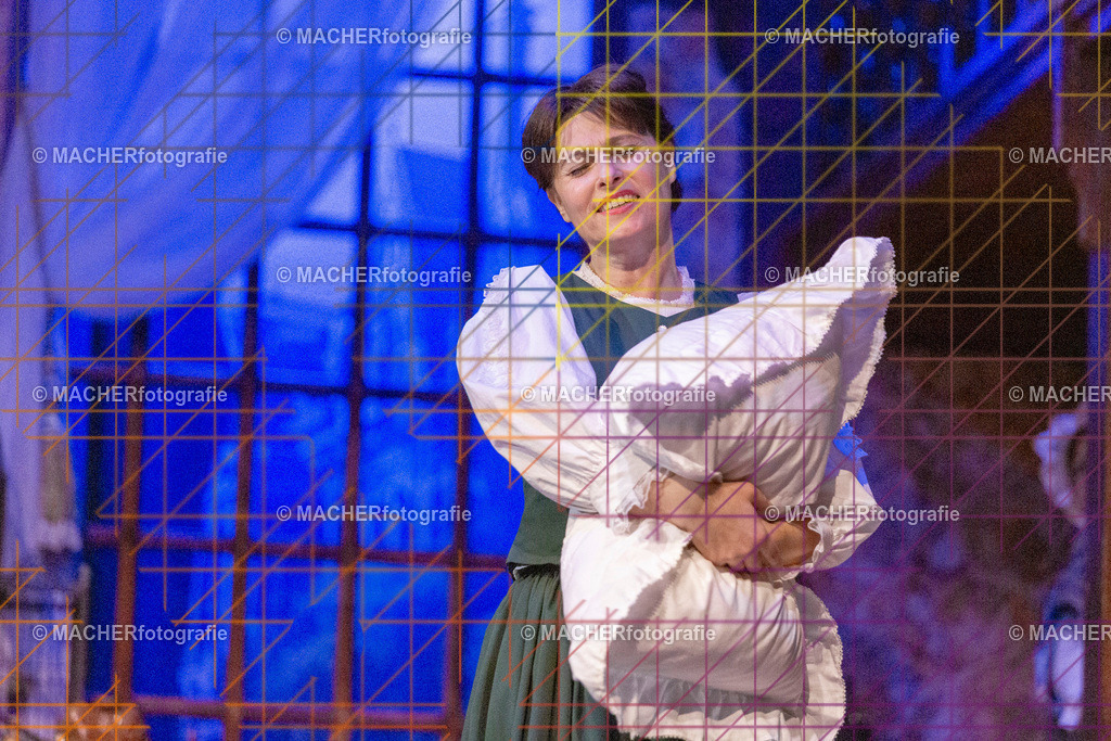 242_MFL-2025 | Portraitbilder von Regisseur; Darsteller; Techniker; Maske; Kostüme; Chor; Musiker; Bilderserie der Generalprobe und der Premierenvorstellung, Szenenbilder; Ausdrucksstudien; Bühnenüberblick; Bühnenkulissen; Pressefotos inkl. Redaktionsfoto Darstellergruppe.