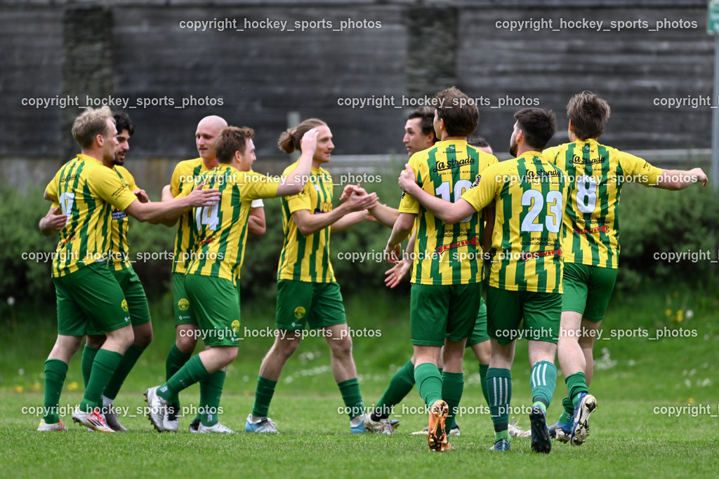 WSG Radenthein vs. Union Matrei | #17 Manuel Josef Ambrosch WSG Radenthein, #23 Alexander Rauter WSG Radenthein, #8 Dominik Georg Grimschitz Al WSG Radenthein, Jubel WSG Radenthein Mannschaft, #14 Fabian Kurt Feichter WSG Radenthein, #77 Tolga Dalkilic WSG Radenthein, WSG Radenthein vs. Union Matrei, WSG Radenthein vs. Union Matrei am 26.04.2025 in Radenthein (Sportplatz Radenthein), Austria, (Photo by Bernd Stefan)