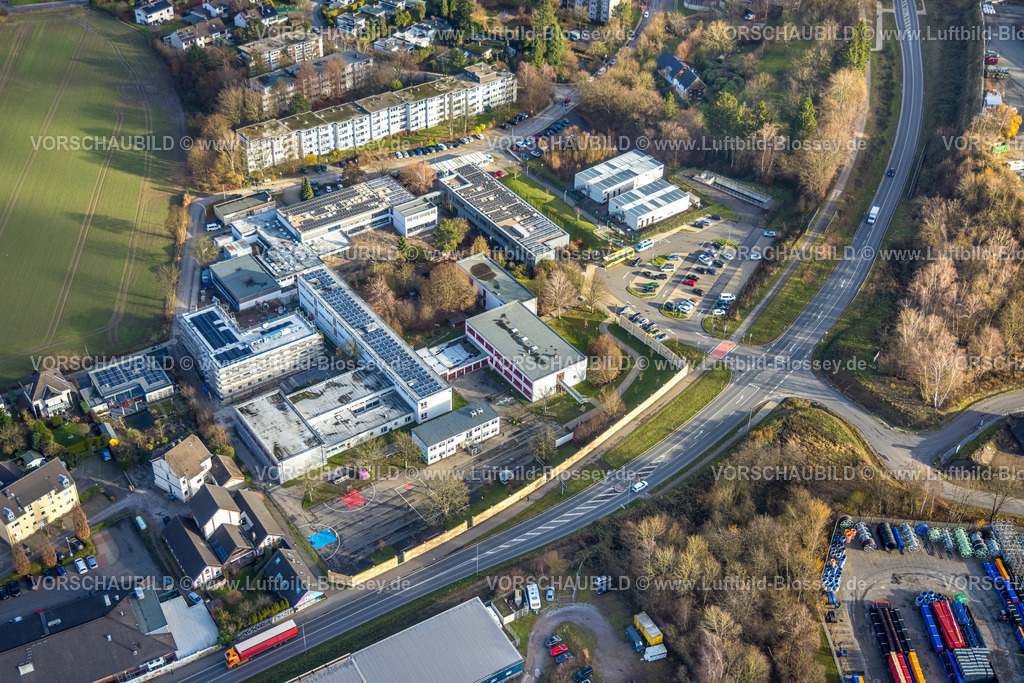 Sprockhoevel251200548 | Luftbild, Mathilde - Anneke - Schule und Gemeinschaftsgrundschule Börgersbruch, Glückauf-Allee, Niedersprockhövel, Sprockhövel, Ruhrgebiet, Nordrhein-Westfalen, Deutschland