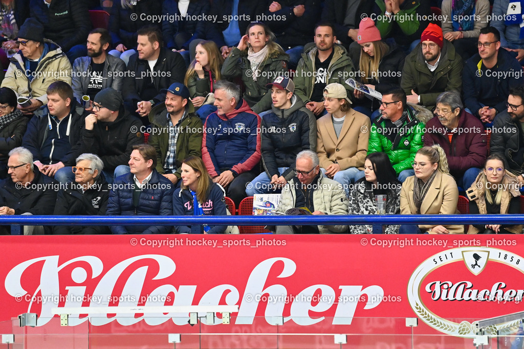 EC IDM Wärmepumpen VSV vs. EC KAC 7.3.2023 | Hans Löscher, Team Arzt EC VSV Dr. Helmut Huber, Bürgermeister Stadt Villach Günther Albel, Landtagspräsident Reinhart Rohr