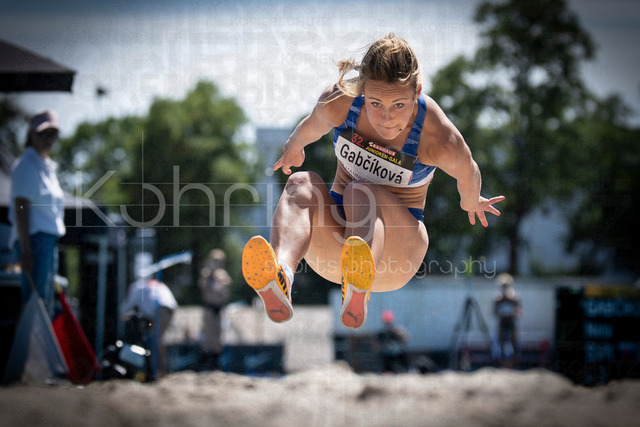 Juniorengala 2026; Mannheim, 13.06.2026 | MANNHEIM, GERMANY - JUNE 13, 2026 : Nela Gabcikova (SVK/Slovakia) competing in the women’s triple jump during the Juniorengala 2026 at Michael-Hoffmann-Stadion on June 13, 2026 in Mannheim, Germany.