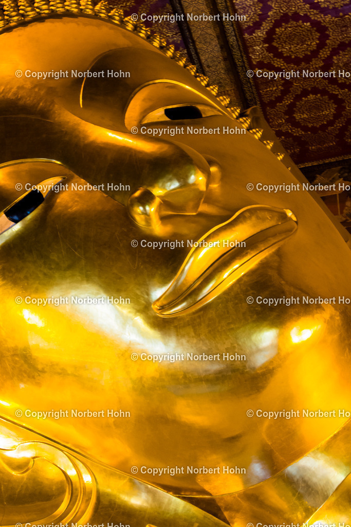 Reisefotografie - Asien - Thailand | Liegender Buddha im Wat Po in Bangkok - Realisiert mit Pictrs.com