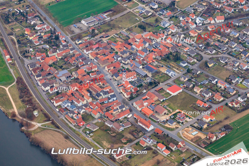 aktuelles Luftbild von Untertheres  - Luftaufnahme wurde 2018 von https://frankenair.de mittels Flugzeug (keine Drohne) erstellt.