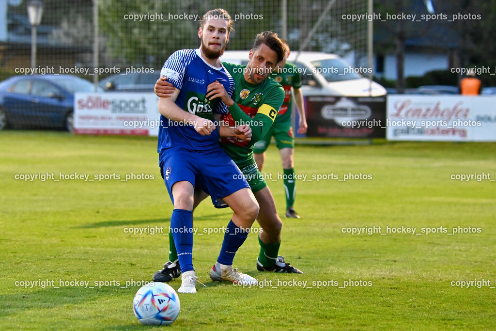 Dellach Gail vs. Rapid Lienz | #86 Lukas Fabian Santner Dellach Gail, #5 Manuel Eder Rapid Lienz, Dellach Gail vs. Rapid Lienz, Dellach Gail vs. Rapid Lienz am 26.04.2024 in Dellach (Sportplatz Dellach Gail), Austria, (Photo by Bernd Stefan)