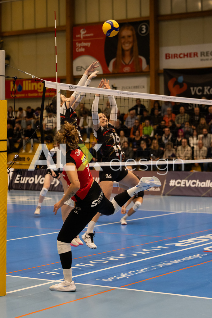 Volleyball I Frauen I Saison 2025-2026 I CEV Volleyball Challenge Cup 2026 | Women I 16th Finals I VC Kanti Schaffhausen - TJ Ostrava I 03.12.2025 | VC Kanti Schaffhausen - 7 Erin Shomaker (USA) – Aussen - Realisiert mit Pictrs.com