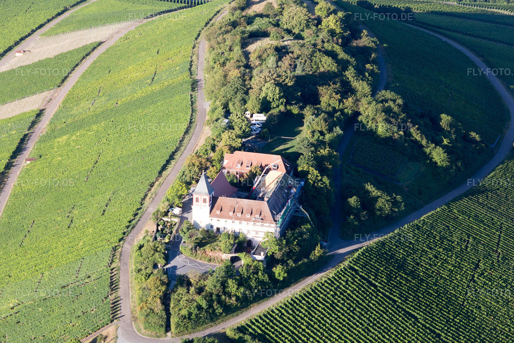 Luftbild: Michaelskirche im Ortsteil Treffentrill in Cleebronn im Bundesland Baden-Württemberg in Deutschland. Foto: IMG_093844.jpg vom 23.08.2016 durch Werner Riehm/FLY-FOTO.de