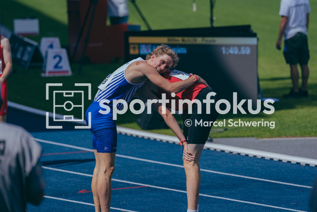Deutsche Meisterschaften U20 / U16 2026 | Jan Emanuel Merheim, TuS Köln rrh., 1038, Theo Hielscher, TSV 1860 Stralsund, 704, 800-Meter-Lauf, Finale, Deutsche Meisterschaften der U20 &amp; U16 2026, Lohrheidestadion Bochum-Wattenscheid, 12.07.2026. Foto: Marcel Schwering / sportimfokus - Realisiert mit Pictrs.com