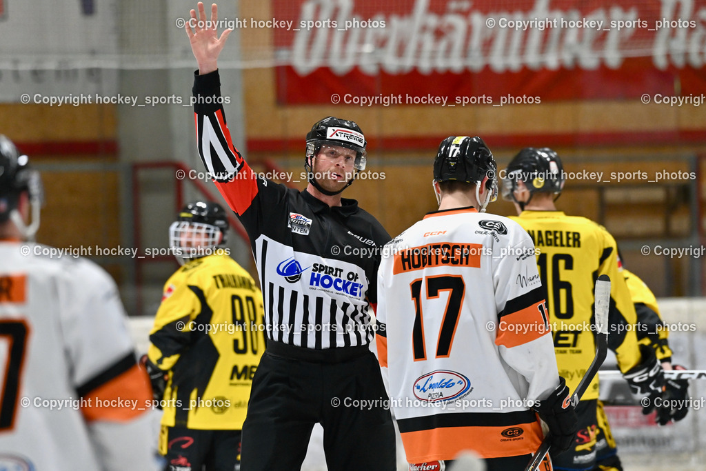 EC Spittal Hornets vs. USC Piraten Velden 7.2.2024 | OREL Stephan Referee, #17 Hobitsch Samuel