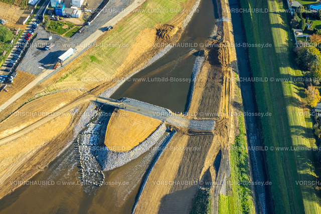Dinslaken221102364Emschermuendung | Luftbild der alten und der neuen Emschermündung auf der Stadtgrenze zwischen Dinslaken und Voerde, Mündung in den Fluß Rhein, Emscherumbau, EGLV, Emschergenossenschaft, neue Emschermündung, Fischtreppe, Ruhrgebiet, Nordrhein-Westfalen, Deutschland