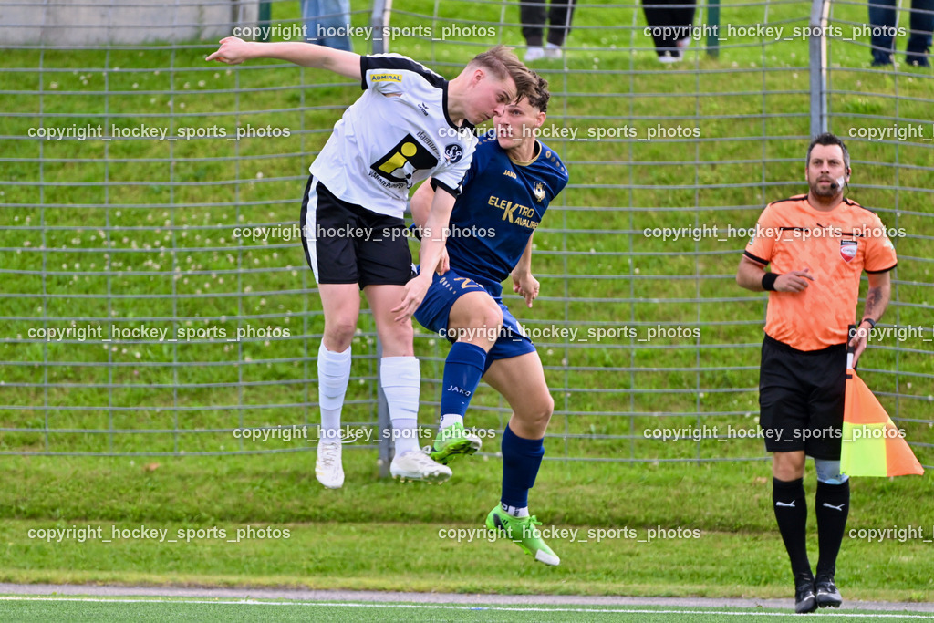 SV Spittal 1921 vs. ATUS Velden | #7 Ralph Roman Scheer SV Spittal, #20 Alessandro Kiko ATUS Velden, Roman Weger Referee, SV Spittal 1921 vs. ATUS Velden, SV Spittal 1921 vs. ATUS Velden am 05.06.2025 in Spittal an der Drau (Goldeck Stadion), Austria, (Photo by Bernd Stefan)