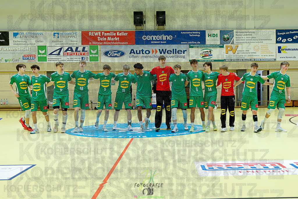 mJB Pokalrunde dt. Meisterschaft, TV Hüttenberg - TSV GWD Minden | mJB Pokalrunde dt. Meisterschaft, TV Hüttenberg - TSV GWD Minden am 15.03.2025 in Münchholzhausen (Sporthalle Münchholzhausen)Photo © 2025 - Jörg Heinrich - Realisiert mit Pictrs.com
