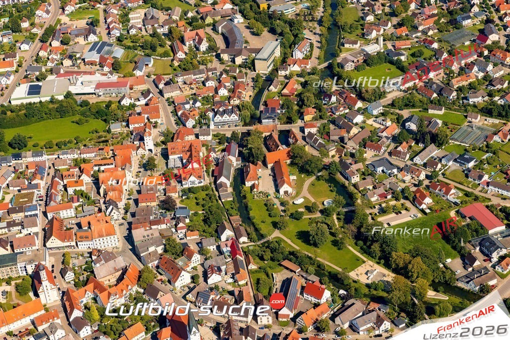Luftaufnahme von  Gundelfingen an der Donau - Die Luftaufnahme wurde 2025 vom UL-Flugzeug heraus erstellt ( keine Drohne ) - Hochauflösende Luftaufnahme - für professionelle Ausdrucke geeignet. Die Geschenkidee !Mit Lizenz und Bildrechte bestellbar