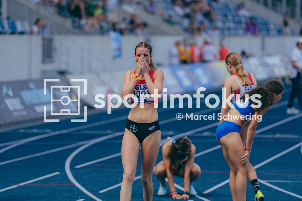 Deutsche Meisterschaften U20 / U16 2026 | Janette Busch, TSV Bayer 04 Leverkusen, 1003,  400 Meter Hürden, Finale, Deutsche Meisterschaften der U20 &amp; U16 2026, Lohrheidestadion Bochum-Wattenscheid, 12.07.2026. Foto: Marcel Schwering / sportimfokus - Realisiert mit Pictrs.com