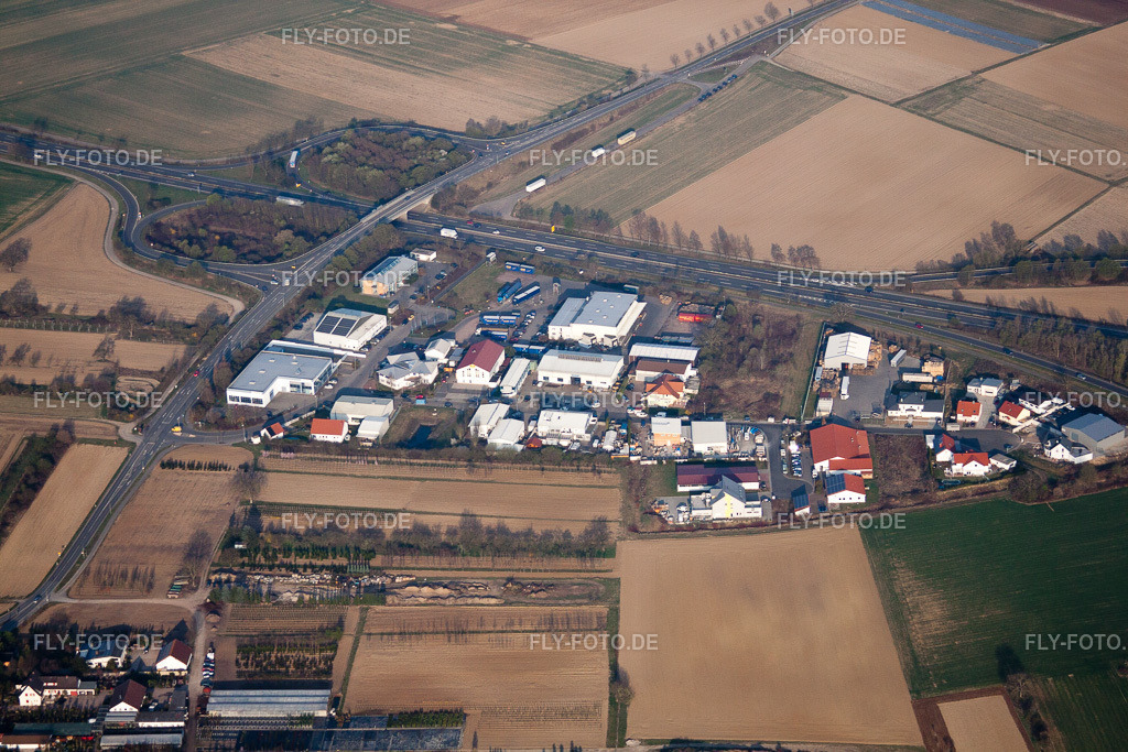 Gewerbegebiet Werkstr | Luftbild: Gewerbegebiet Werkstr im Ortsteil Berghausen in Römerberg im Bundesland Rheinland-Pfalz in Deutschland. Foto: IMG_49295.jpg vom 28.03.2012 durch Werner Riehm/FLY-FOTO.de - Realisiert mit Pictrs.com