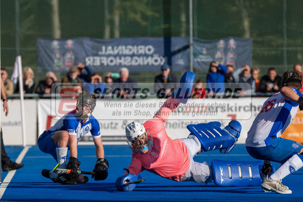 HK_20241019_107940 | 1. Bundesliga Herren Crefelder HTC - Großflottbeker THGC am 19.10.2024 CHTC, Krefeld , Nicolas Wellan Torwart ( GTHGC #21 )