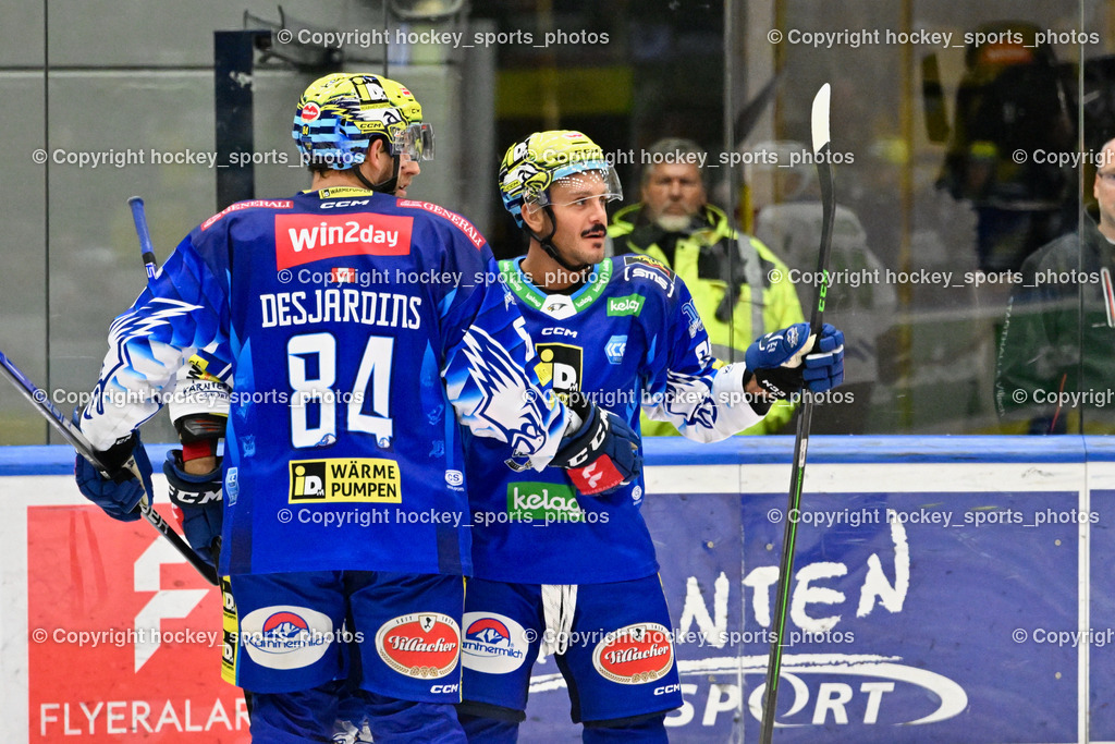EC IDM Wärmepumpen VSV vs. HKSZ Olimpija 6.11.2022 | Jubel EC VSV, #84 Desiardins Andrew, #88 Luciani Anthony,