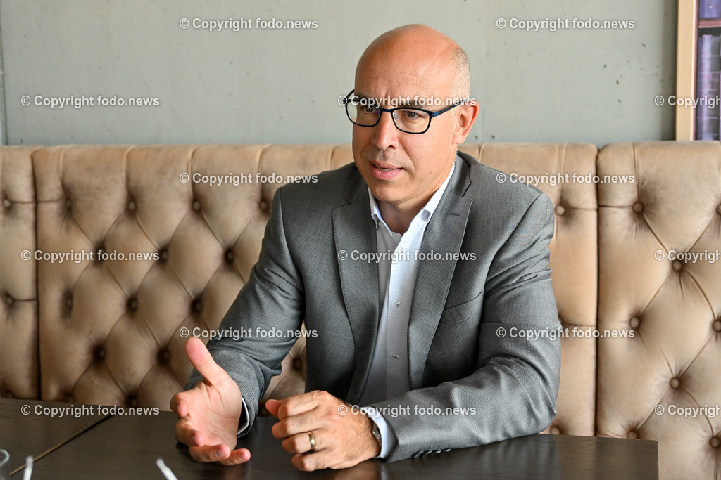 Gabriel Felbermayr_ Direktor des WIFO_ 10.07.2023-40 | 10.07.2023, Linz, AUT, Gabriel Felbermayr, im Bild Gabriel Felbermayr (Direktor des Oesterreichischen Instituts fuer Wirtschaftsforschung (WIFO))