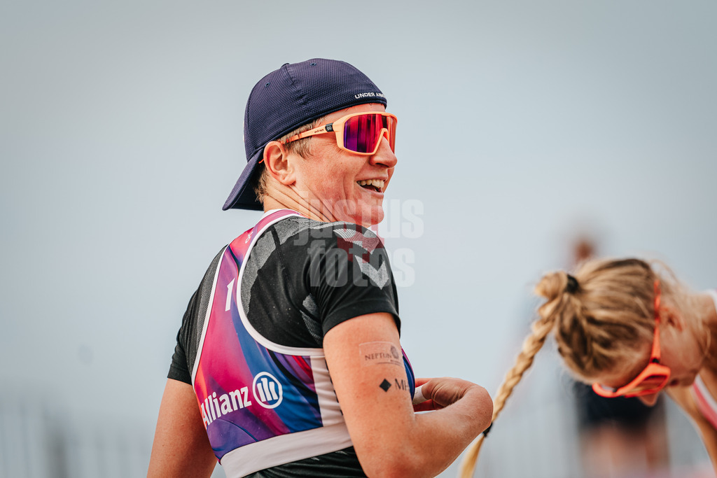 Beachvolleyball | Frauen | Allianz German Beach Tour 2024 | Tourstop Kühlungsborn 2 | 15.08.2024 | Melanie Gernert freut sich