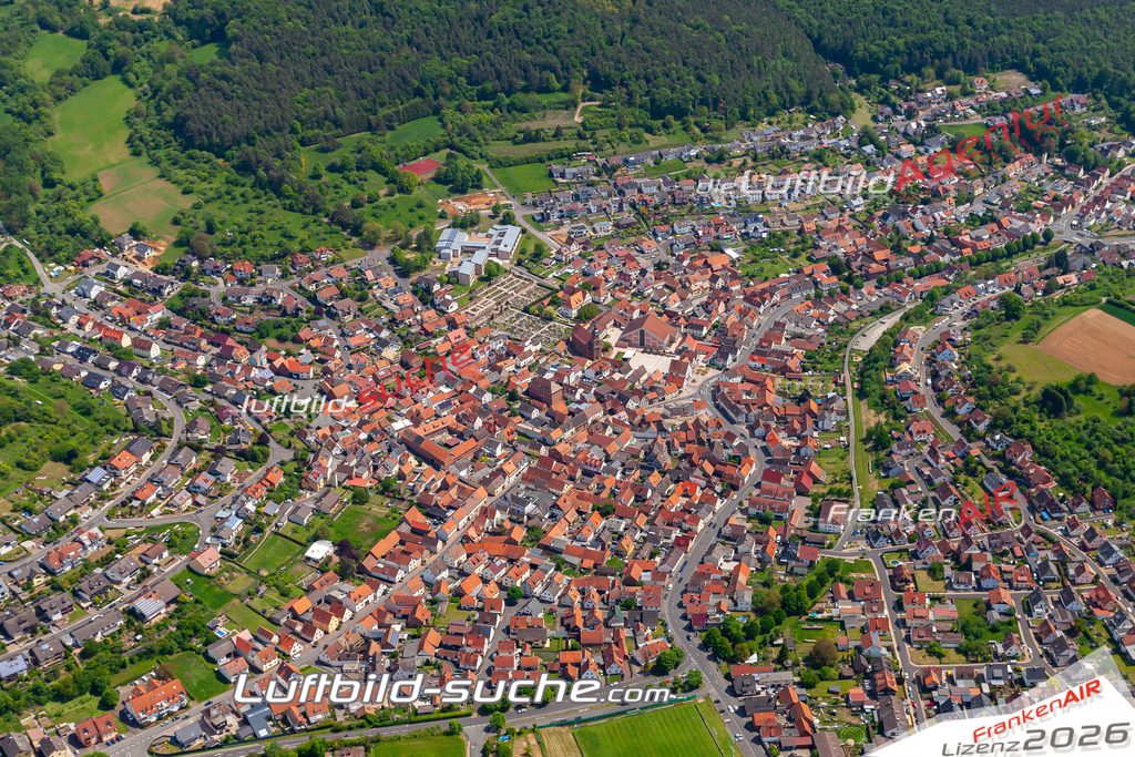 Das Luftbild der Stadt Mömlingen wurde 2019 vom Flugzeug heraus erstellt (keine Drohne) Aufnahmehöhe ca.400 Meter- hohe Auflösung- beste Druck-Qualität garantiert!
