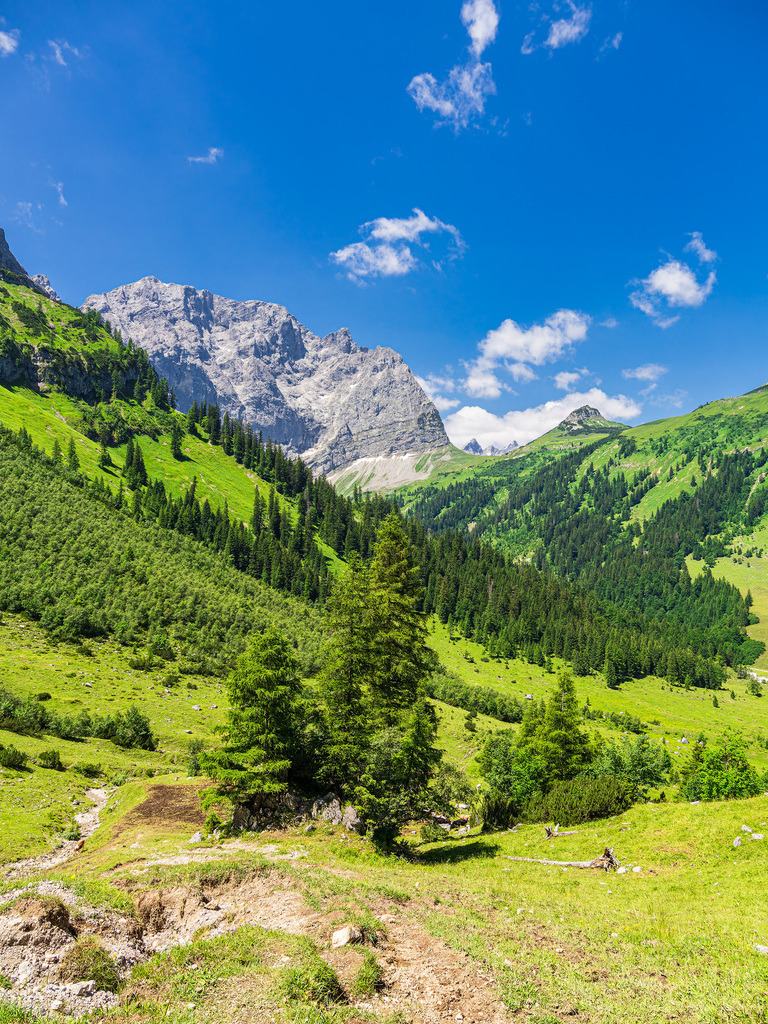 Landschaft  im Rißtal nahe der Eng Alm in Österreich | Landschaft  im Rißtal nahe der Eng Alm in Österreich.