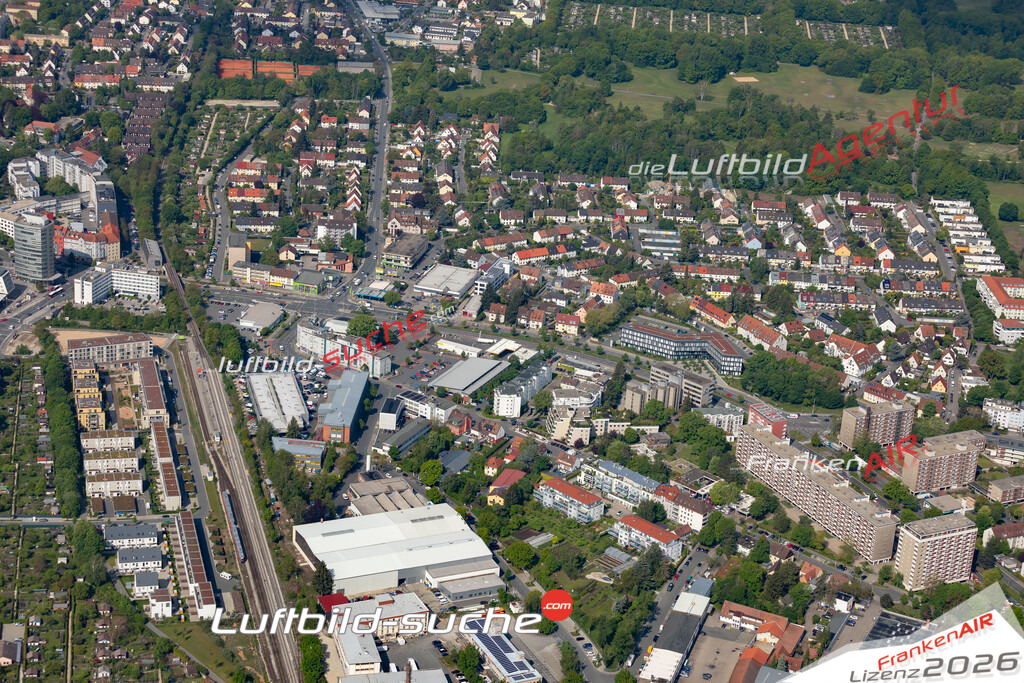 aktuelles Luftbild von Nordost Nuernberg  - Luftaufnahme wurde 2019 von https://frankenair.de mittels Flugzeug (keine Drohne) erstellt.