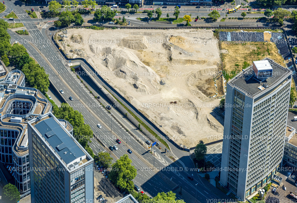 Essen250507485 | Luftbild, Campus Essen. Baustelle, Kölbl Kruse-Baustelle Nähe Freiheit, Innogy Hochhaus, Südviertel, Essen, Ruhrgebiet, Nordrhein-Westfalen, Deutschland