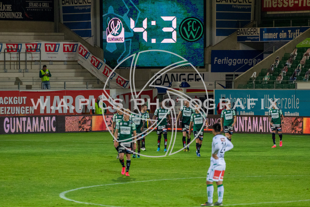 SV Ried vs Fc Wacker Innsbruck | RIED,AUSTRIA,17.JUL.20 - SOCCER - HPYBET 2. Liga, SV Ried vs FC Wacker Innsbruck. Image shows the final result.
Photo: SMP/Andreas Willdoner