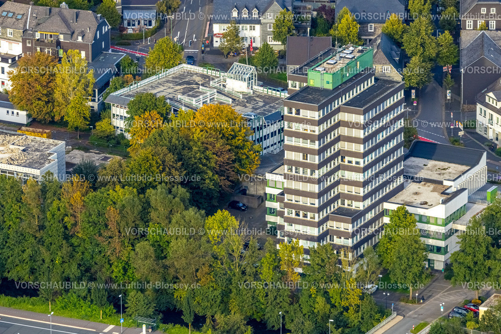 Olpe230913369 | Luftbild, Rathaus, Olpe-Stadt, Olpe, Sauerland, Nordrhein-Westfalen, Deutschland
